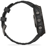 Garmin 010-02905-63 fēnix 8 51 mm AMOLED 全方位戶外進階GPS智慧腕錶 (石墨灰 DLC鈦錶圈/獵影黑矽膠錶帶)
